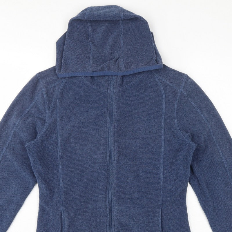 Mountain Warehouse Womens Blue UK 12 Basic Hooded Fleece Jacket
