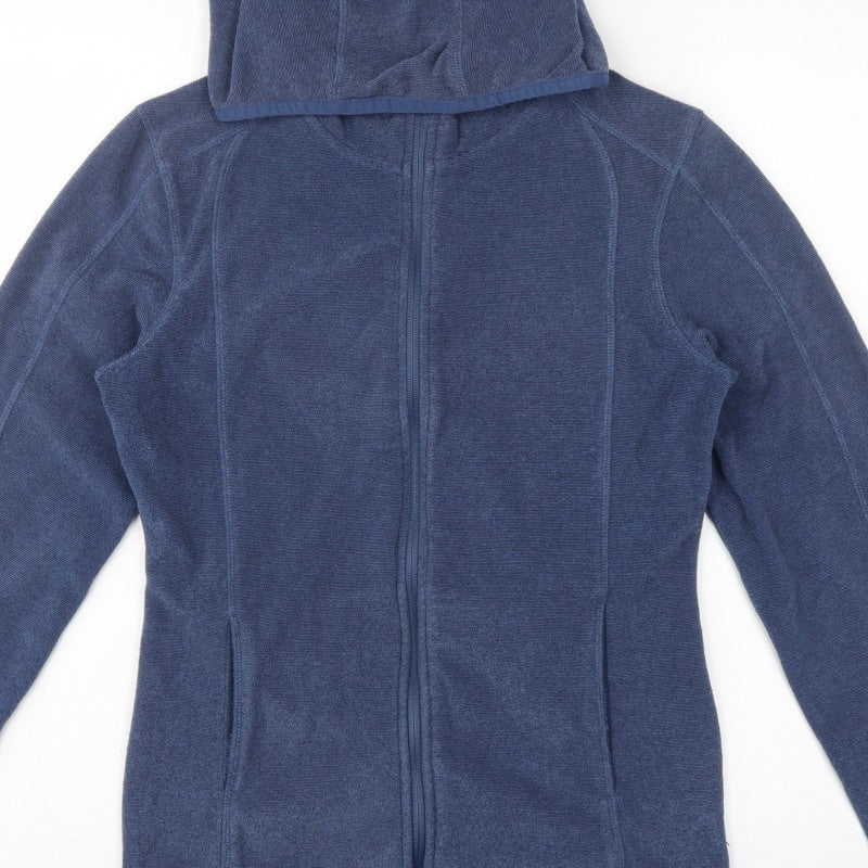 Mountain Warehouse Womens Blue UK 12 Basic Hooded Fleece Jacket
