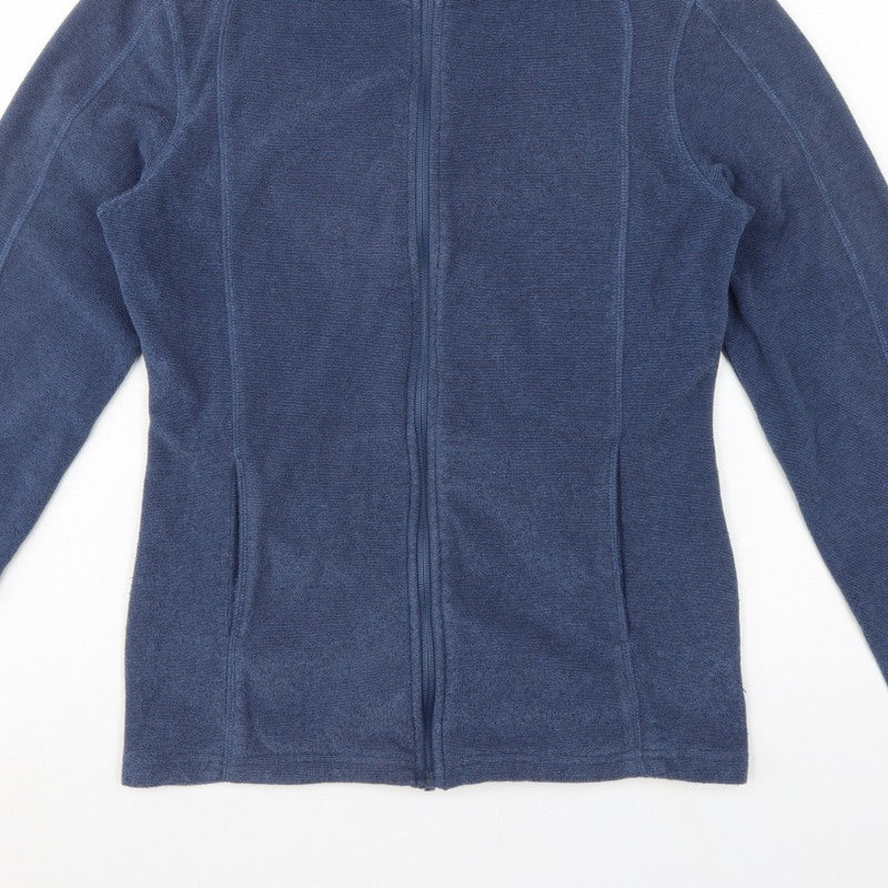 Mountain Warehouse Womens Blue UK 12 Basic Hooded Fleece Jacket