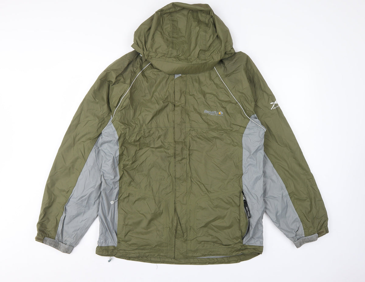 Regatta Men's Green M Xert Waterproof Breathable Hooded Rain Jacket