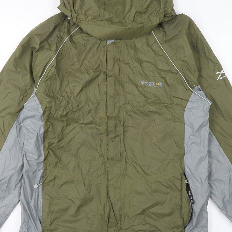 Regatta Men's Green M Xert Waterproof Breathable Hooded Rain Jacket