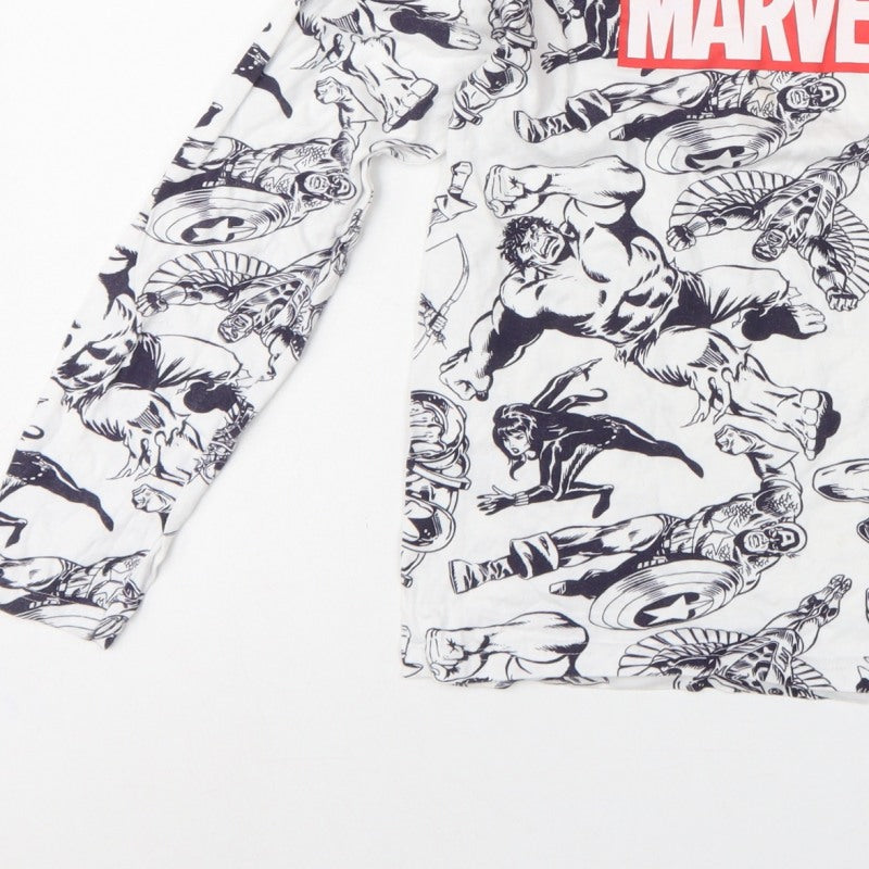 Angel & Rocket Boys White Marvel Comics Pyjama Top 11-12 Years