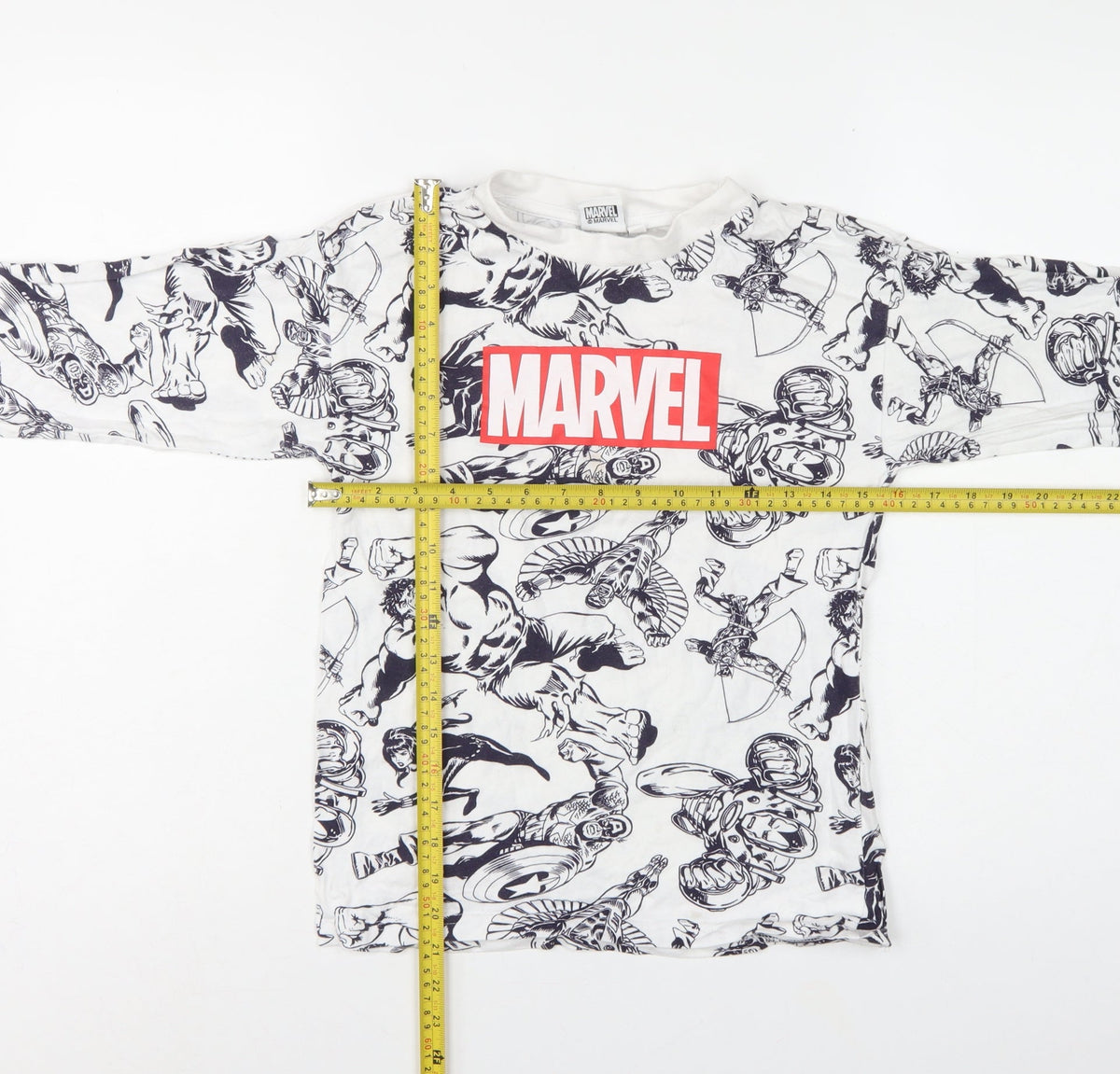 Angel & Rocket Boys White Marvel Comics Pyjama Top 11-12 Years