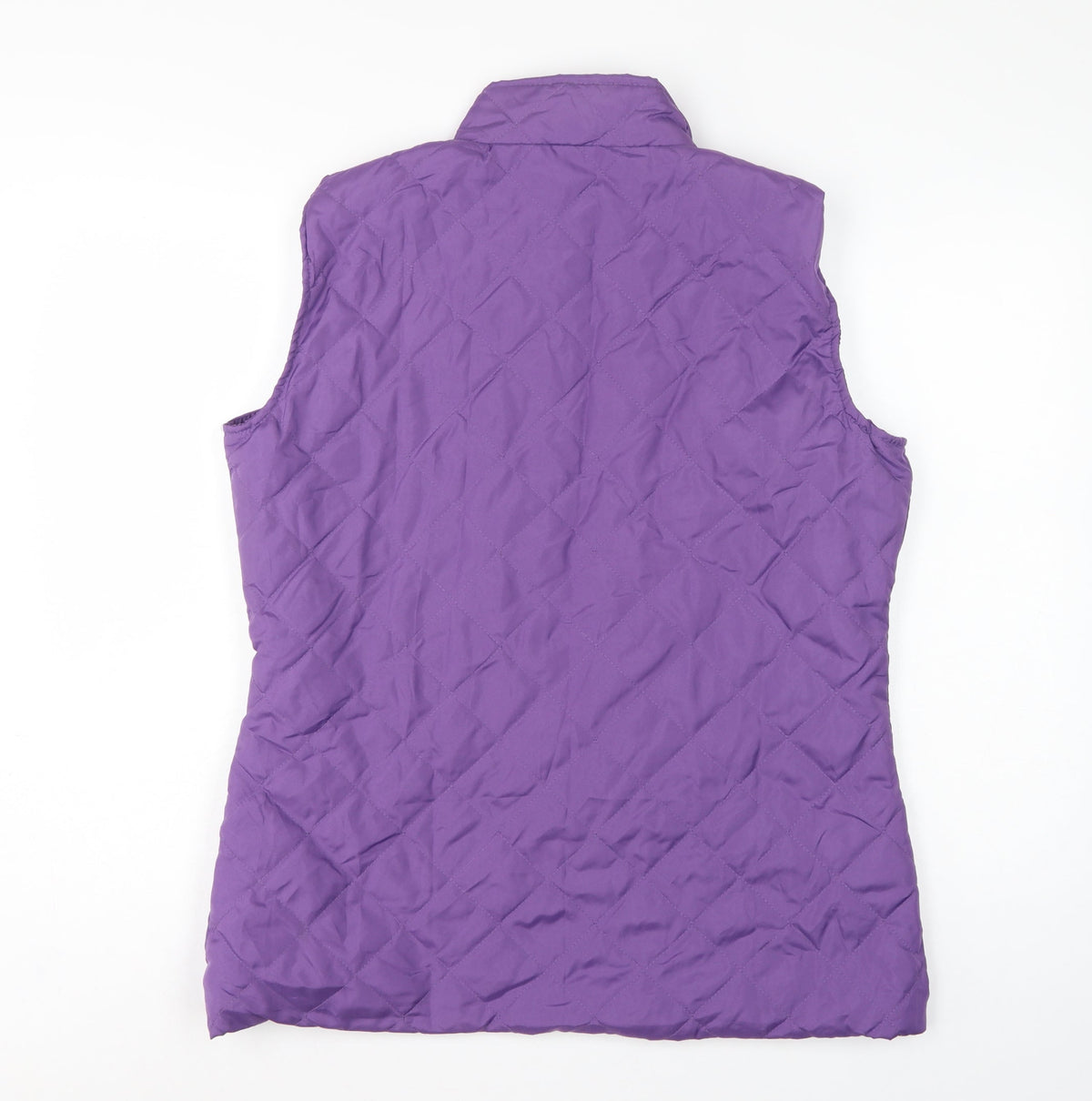 Anne de Lançay Women’s Purple M Quilted Padded Zip Waistcoat