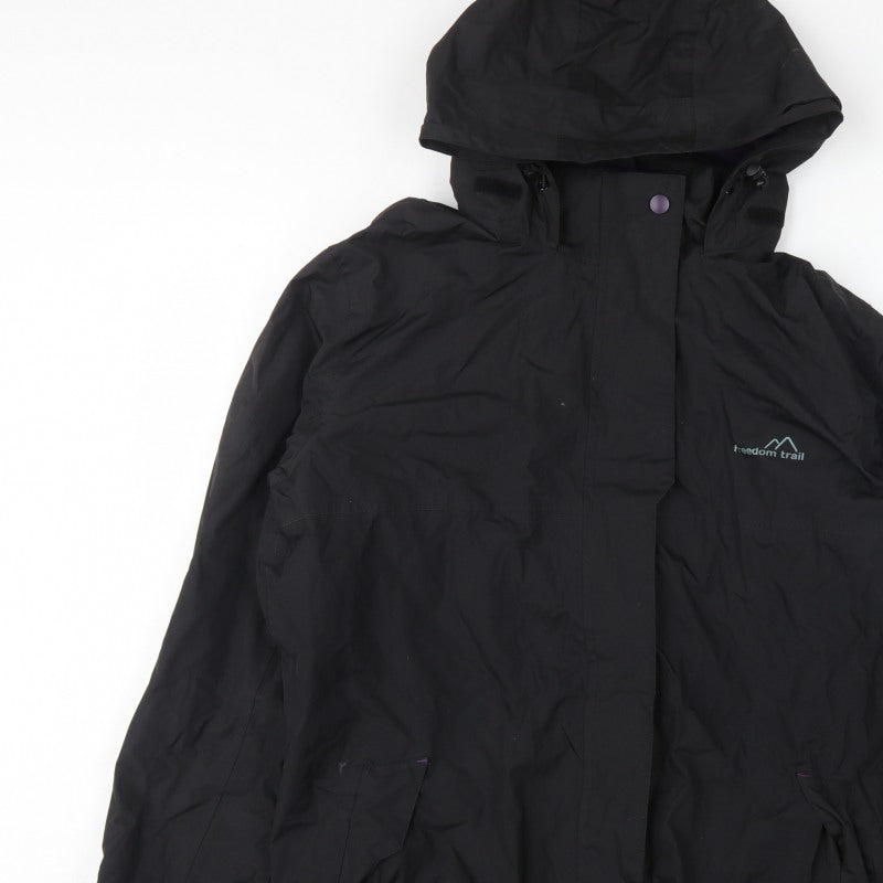 Freedom Trail Women’s Black Size 16 Hooded Windbreaker Jacket