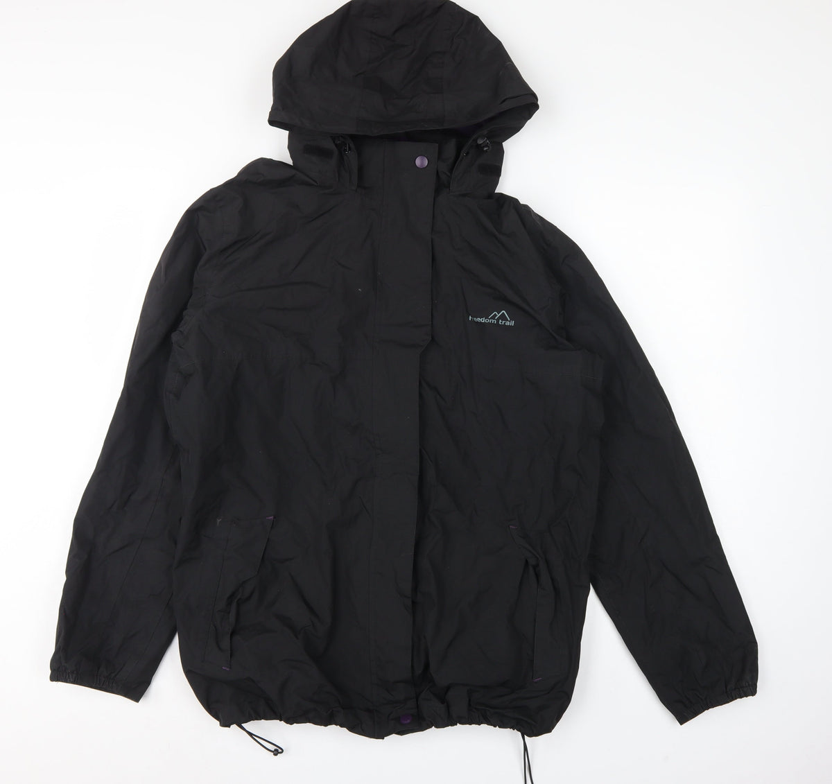 Freedom Trail Women’s Black Size 16 Hooded Windbreaker Jacket