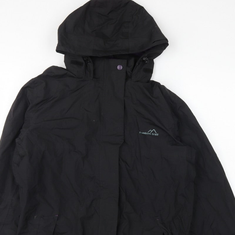 Freedom Trail Women’s Black Size 16 Hooded Windbreaker Jacket
