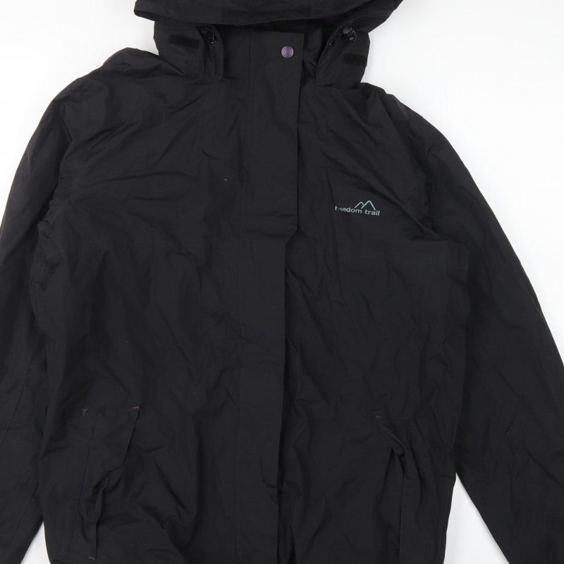 Freedom Trail Women’s Black Size 16 Hooded Windbreaker Jacket