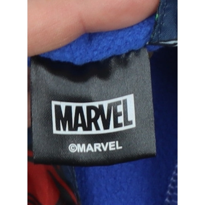 Marvel Boys Blue 7-8 Years Superhero Hooded Padded Zip Jacket