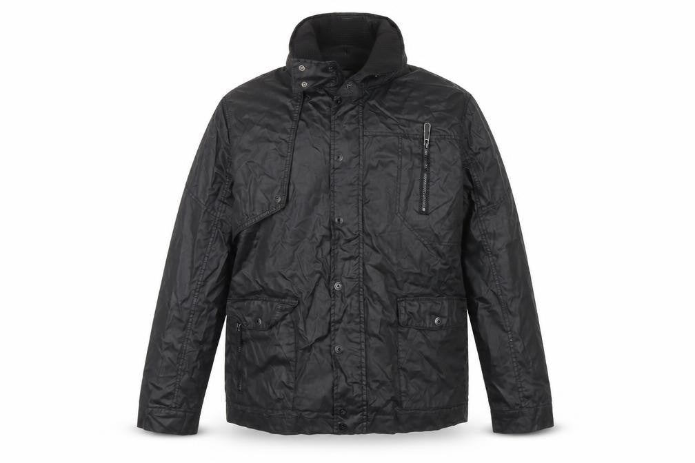 Burton London Men's Black XL Military Jacket Full Zip Multi Pocket