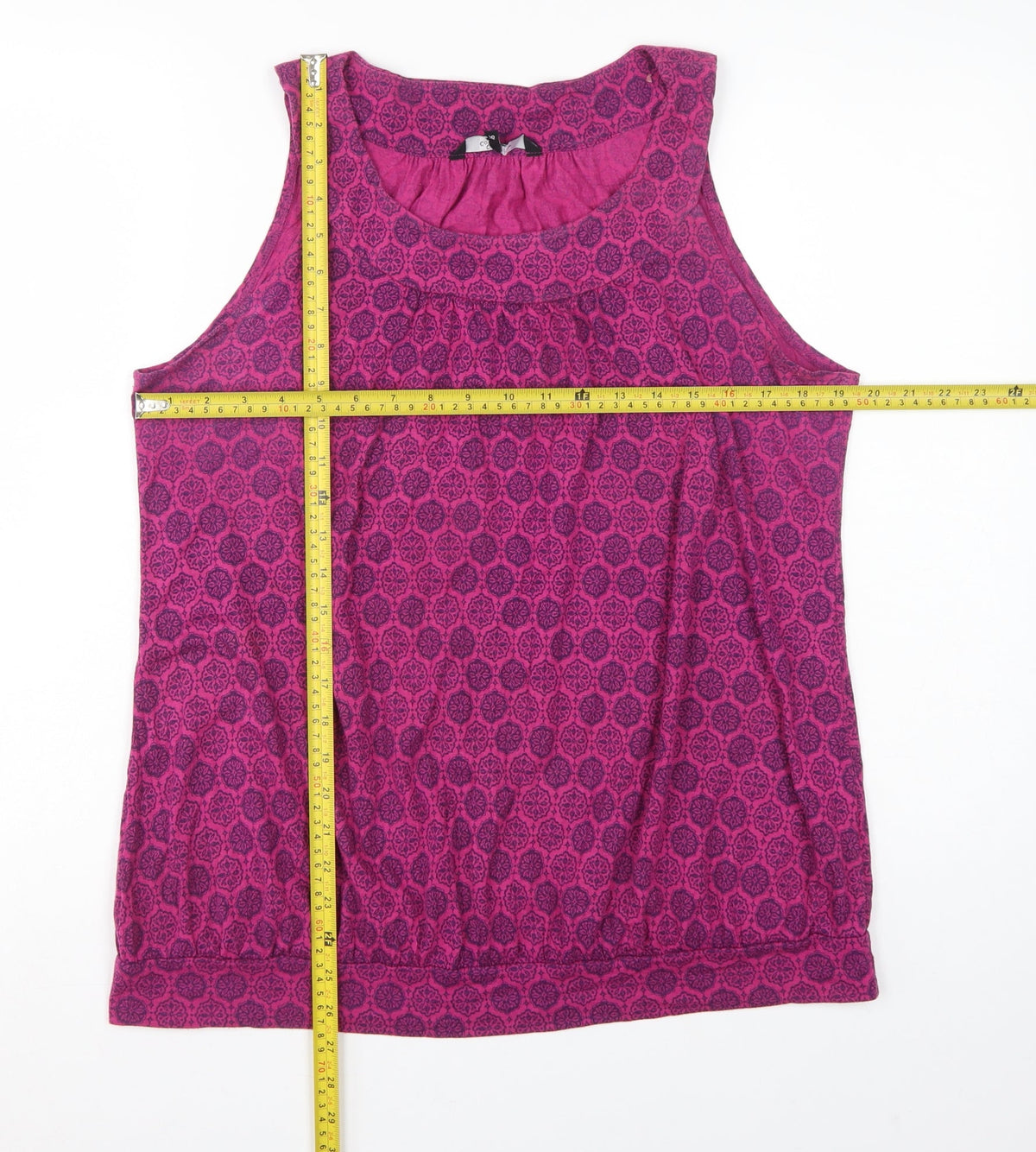 Casual Collection Debenhams Women’s Pink Geometric Basic Tank Top UK 16
