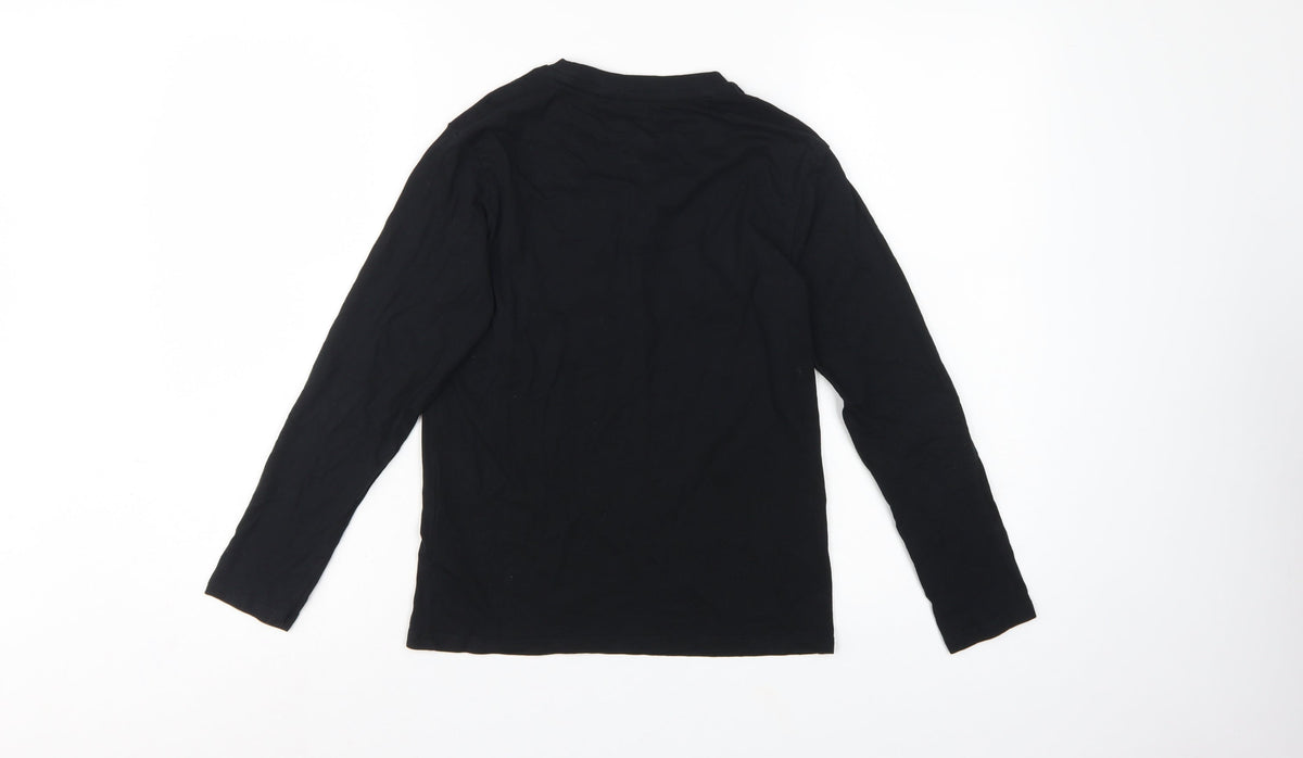 Marks and Spencer Boys Black 10-11 Years PlayStation Pyjama Top