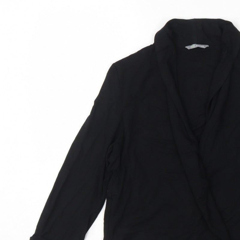 Marks and Spencer Women’s Black UK 12 Wrap Blouse Long Sleeve