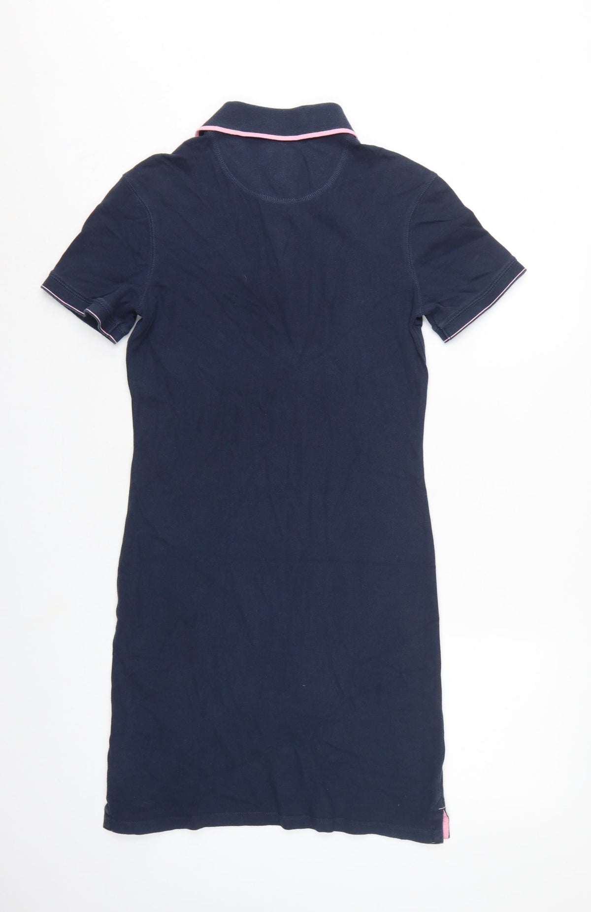 Jack Wills Women Blue UK 8 Collared Short Sleeve Polo Shirt Dress