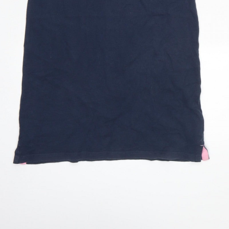 Jack Wills Women Blue UK 8 Collared Short Sleeve Polo Shirt Dress