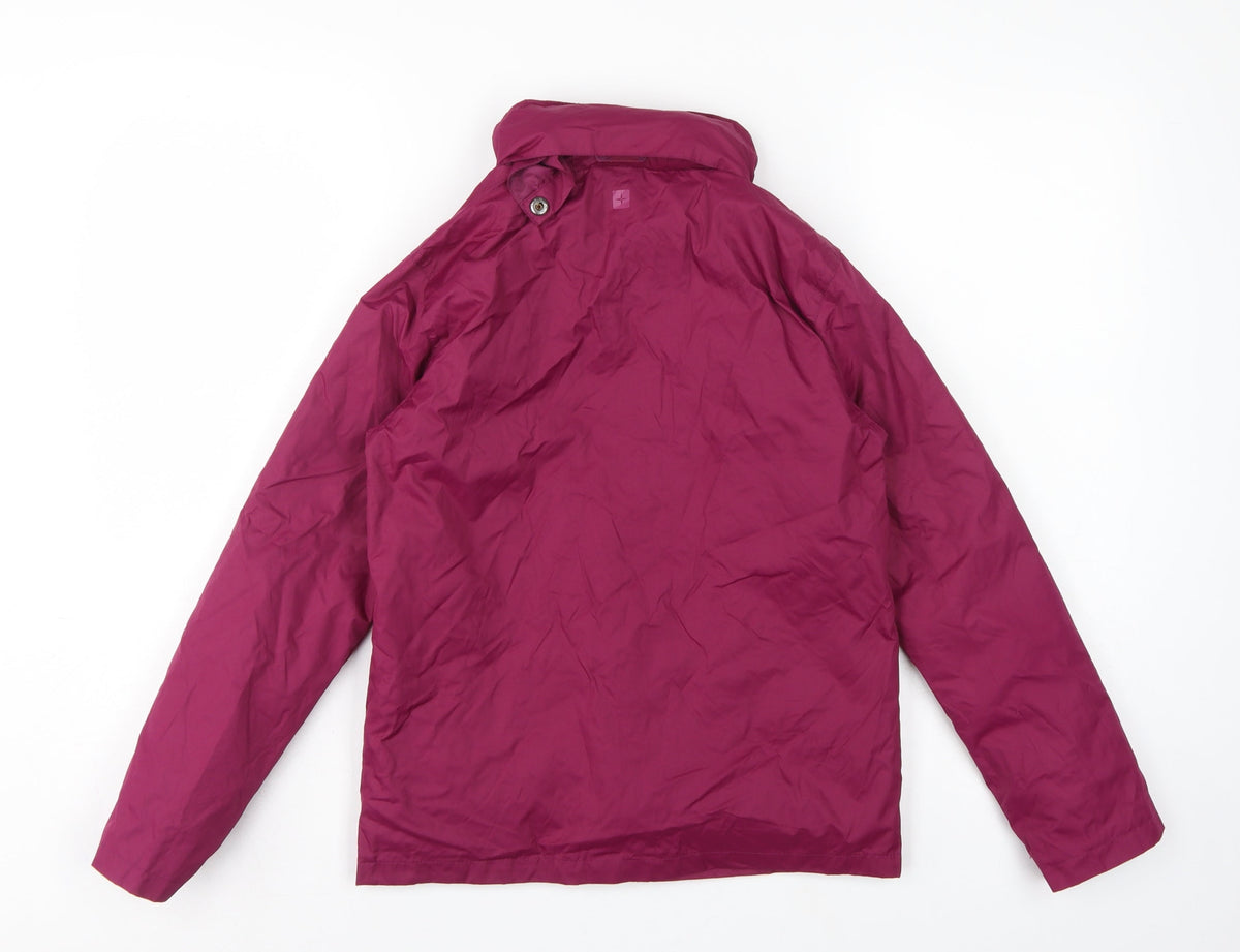 Mountain Warehouse Boys Pink 9-10 Years Hooded Waterproof Jacket Fleece Lined