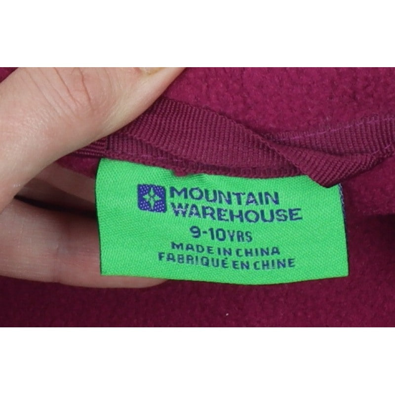 Mountain Warehouse Boys Pink 9-10 Years Hooded Waterproof Jacket Fleece Lined