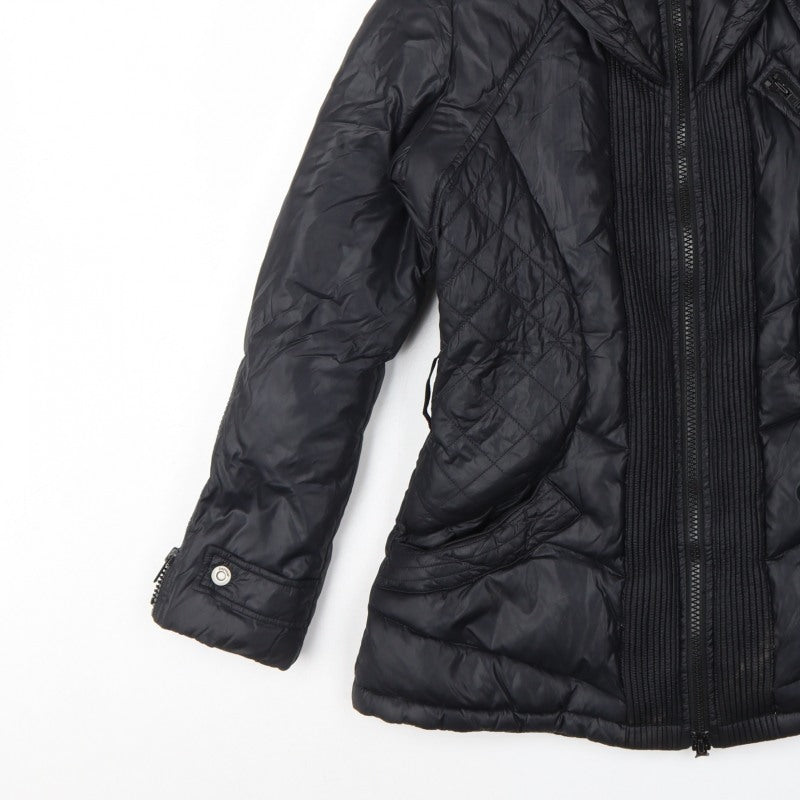 Firetrap Women’s Black S Hooded Down Puffer Jacket Quilted Zip
