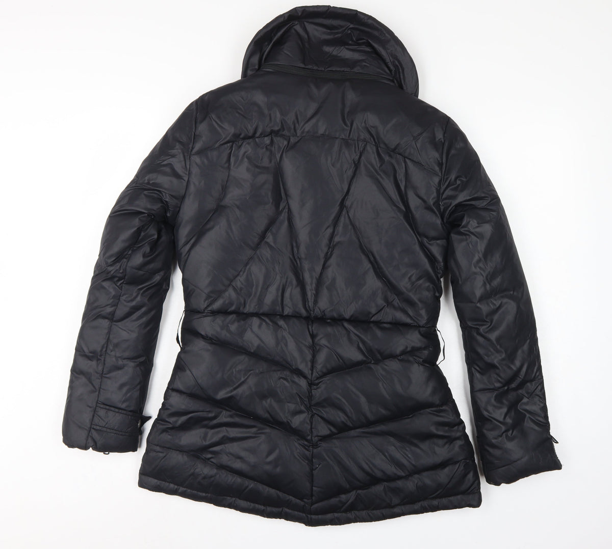 Firetrap Women’s Black S Hooded Down Puffer Jacket Quilted Zip