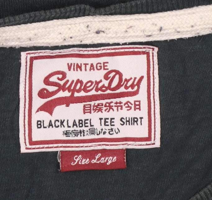 Superdry Men’s Black L Tokyo Super Mustang Graphic Crew Neck T-Shirt