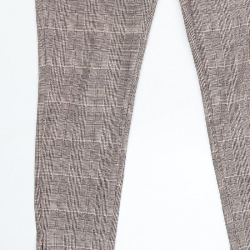 Klass Women Grey Check Tapered Tailored Trousers Size 14