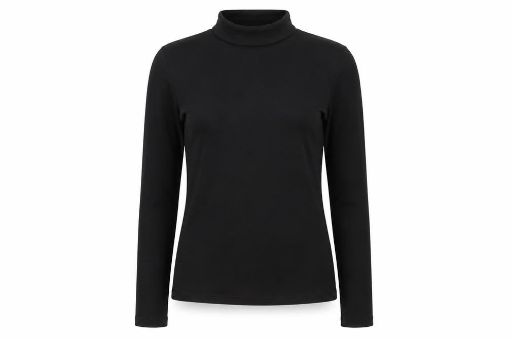 Next Women Black S Roll Neck Long Sleeve Stretch Basic Top