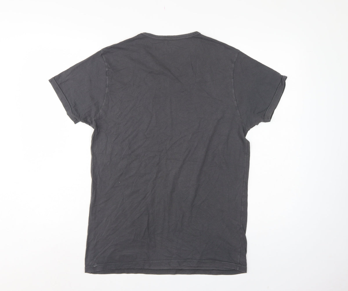 Emporio Armani Men Black L Logo Graphic Crew Neck Short Sleeve T-Shirt