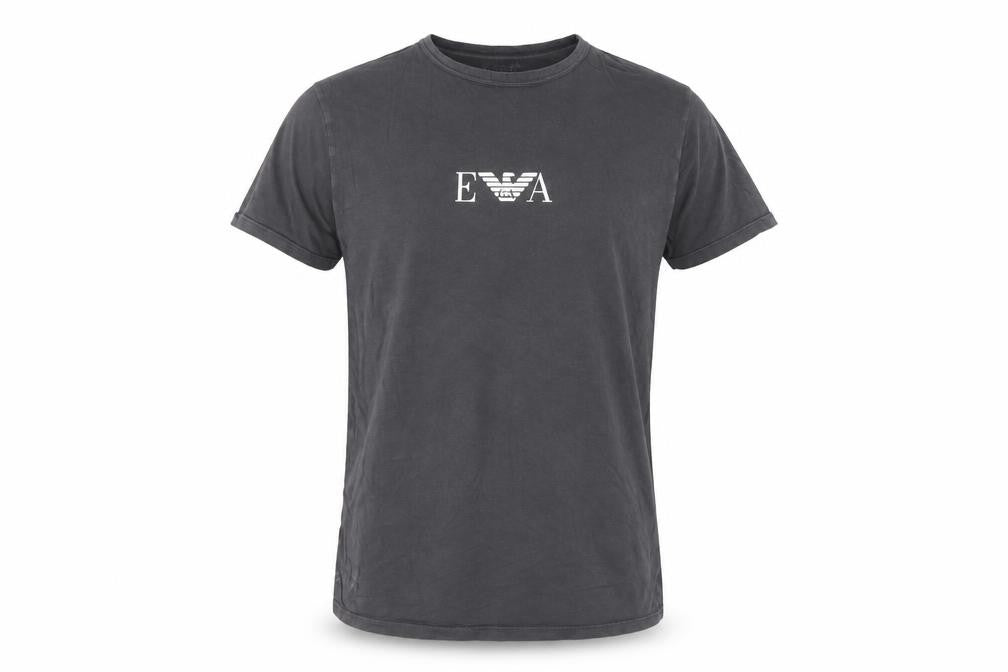 Emporio Armani Men Black L Logo Graphic Crew Neck Short Sleeve T-Shirt
