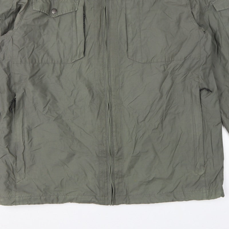 Marks & Spencer Men's Khaki L Military Jacket Full Zip Lined
