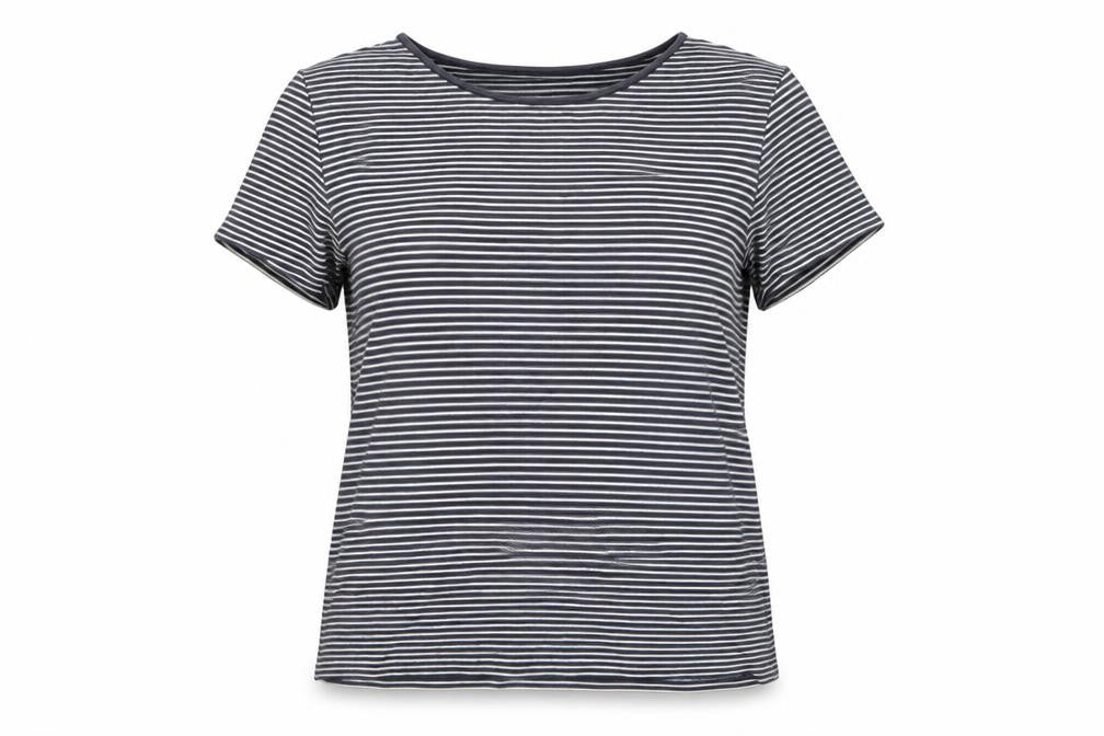 Next Women Blue UK 14 Striped Basic Jersey T-Shirt Short Sleeve