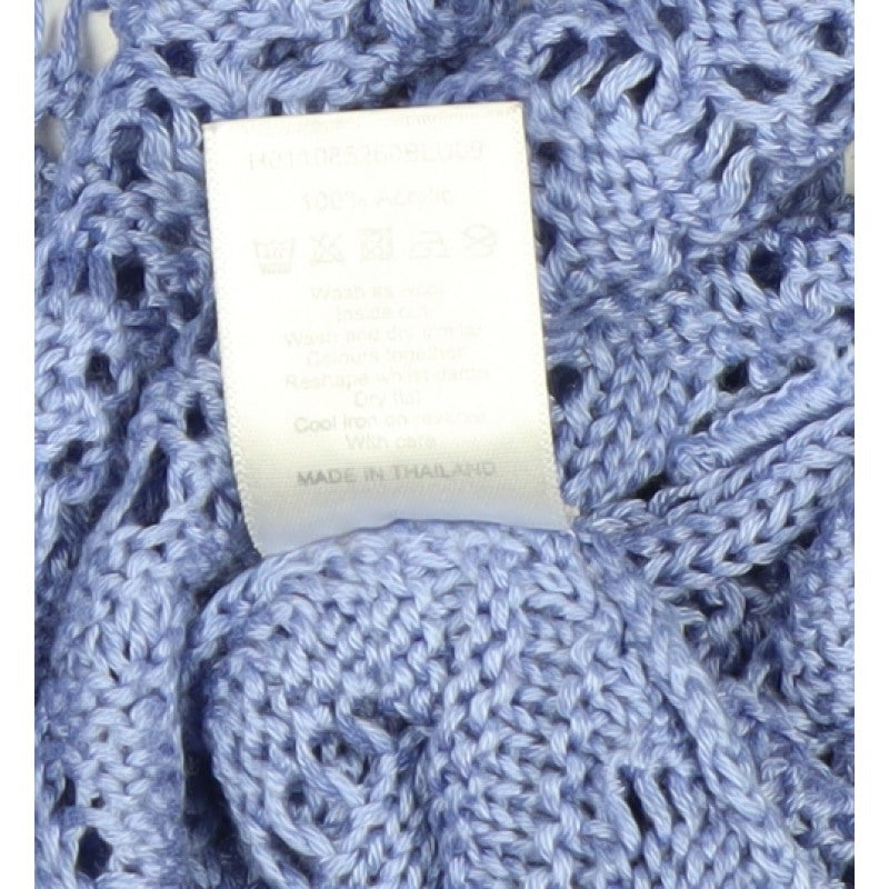 BM Collection Women Blue XL Open Knit Short Sleeve Cardigan