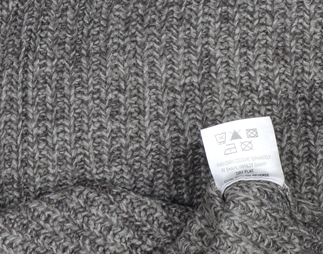 Headland Premium Men’s Grey XL Chunky Knit Crew Neck Pullover Jumper