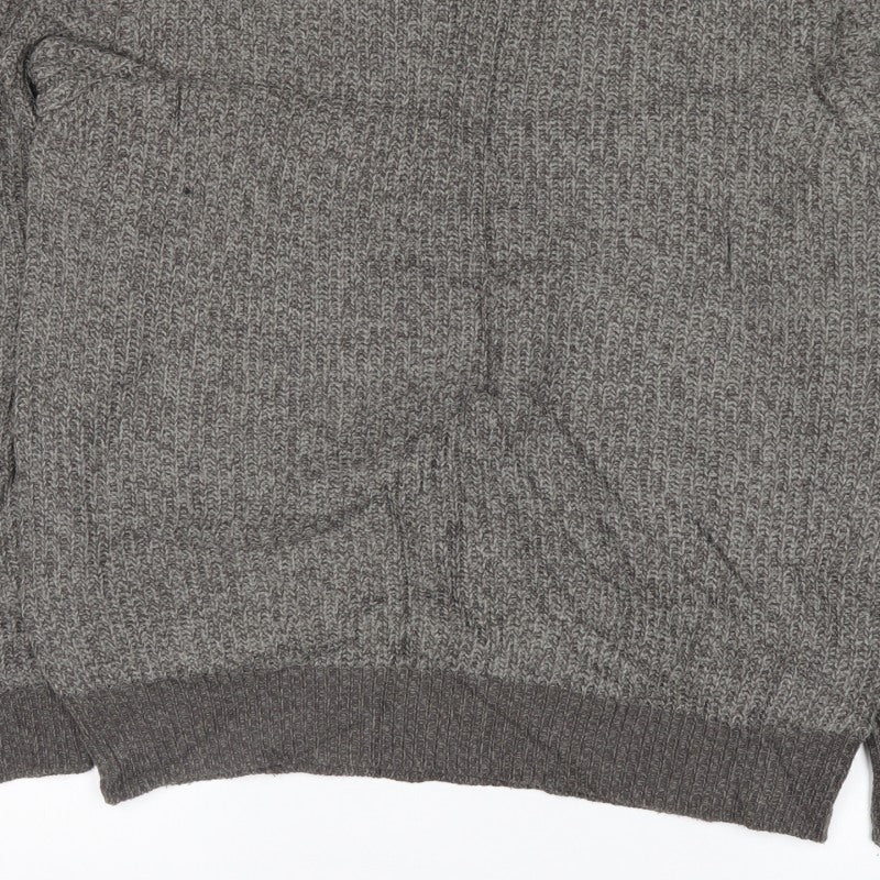 Headland Premium Men’s Grey XL Chunky Knit Crew Neck Pullover Jumper