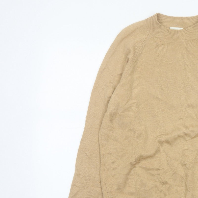 First Avenue Classics Women’s Beige Wool Mock Neck Jumper UK 12