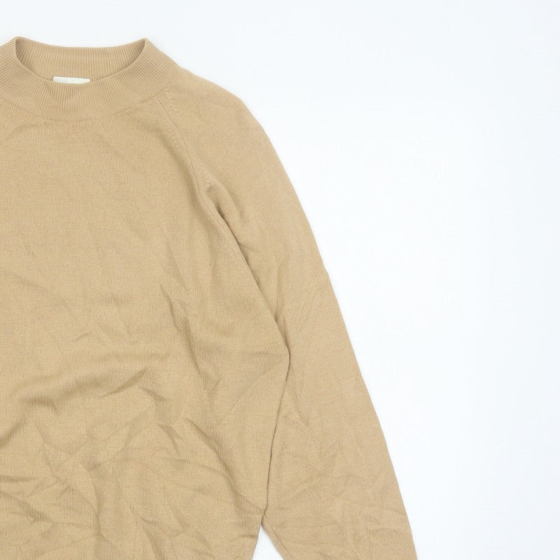 First Avenue Classics Women’s Beige Wool Mock Neck Jumper UK 12
