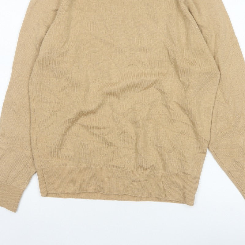 First Avenue Classics Women’s Beige Wool Mock Neck Jumper UK 12