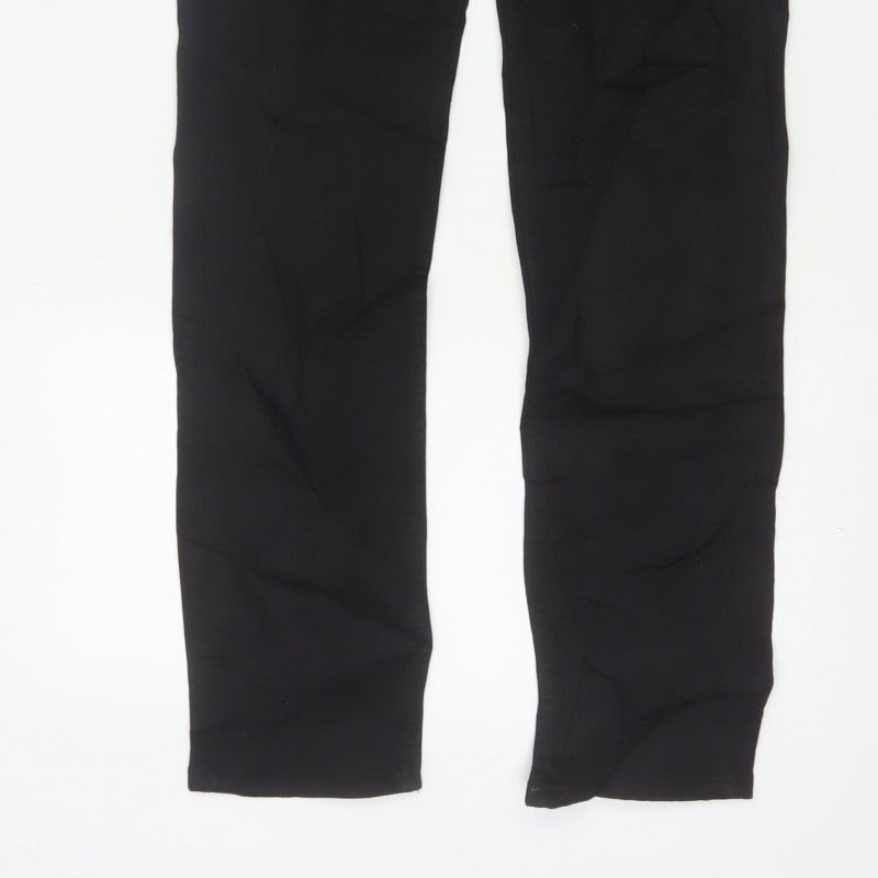 JUNQ Couture Men's Black W30 L32 Slim Fit Denim Jeans 5 Pocket