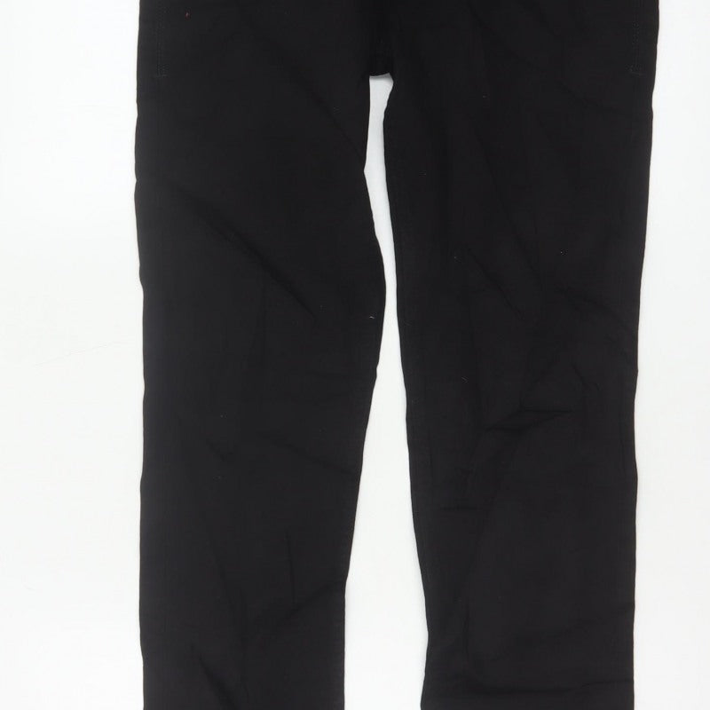 JUNQ Couture Men's Black W30 L32 Slim Fit Denim Jeans 5 Pocket