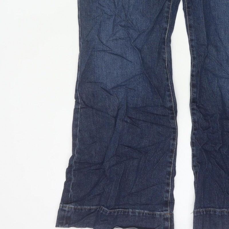 Marks and Spencer Women’s Blue Size 16 Regular Flared Dark Wash Jeans