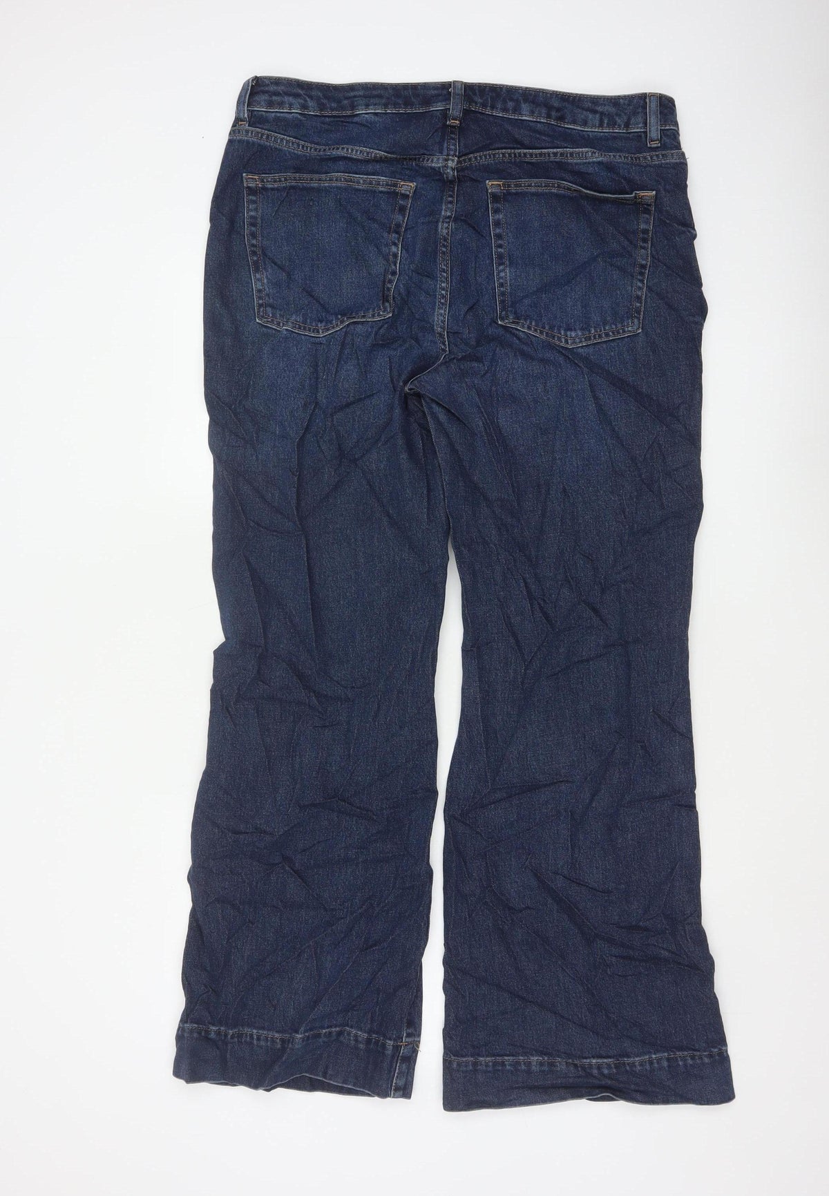 Marks and Spencer Women’s Blue Size 16 Regular Flared Dark Wash Jeans