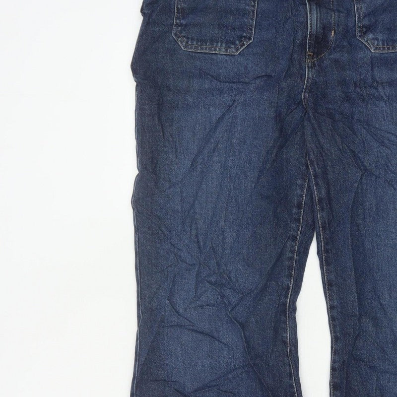 Marks and Spencer Women’s Blue Size 16 Regular Flared Dark Wash Jeans