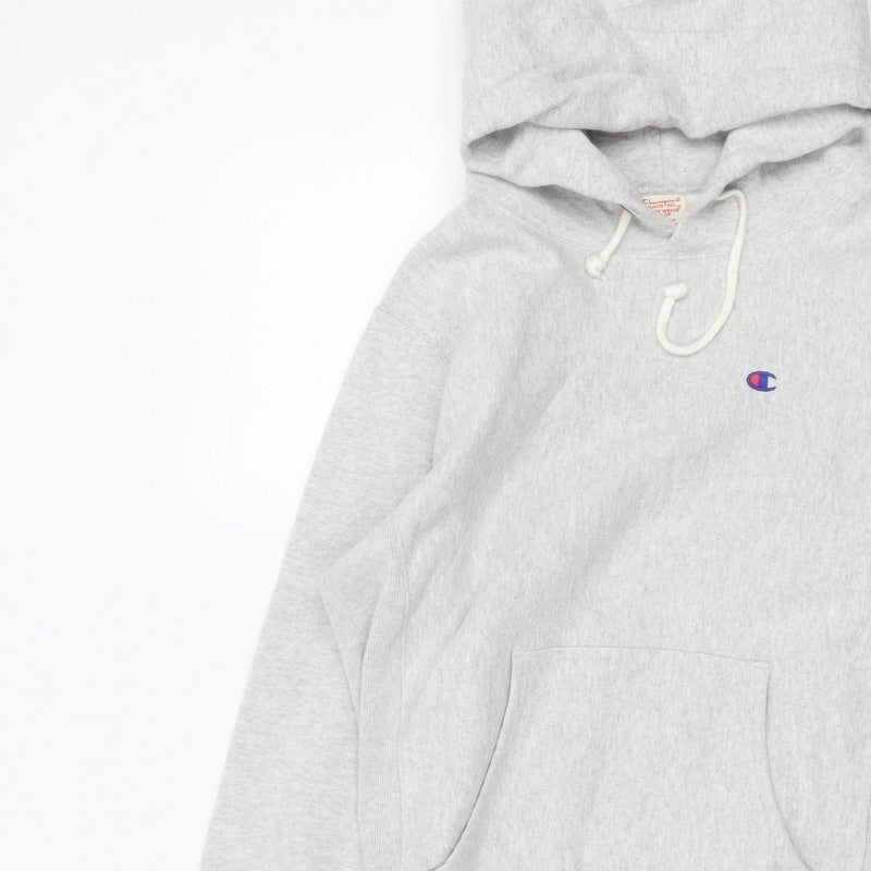 Champion Men’s Grey M Reverse Weave Logo Pullover Hoodie