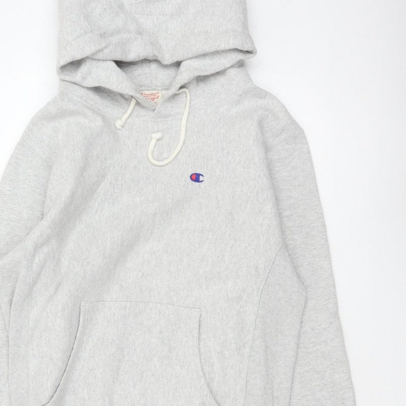 Champion Men’s Grey M Reverse Weave Logo Pullover Hoodie