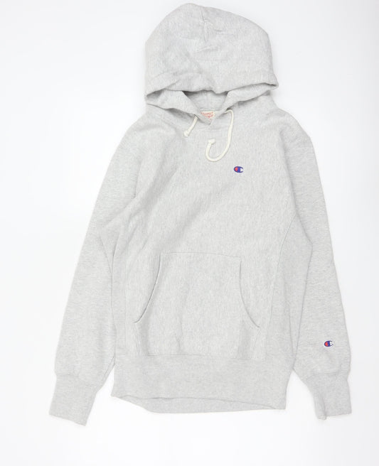 Champion Men’s Grey M Reverse Weave Logo Pullover Hoodie