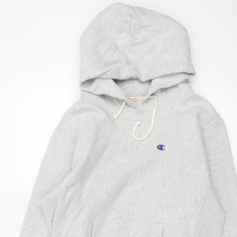 Champion Men’s Grey M Reverse Weave Logo Pullover Hoodie