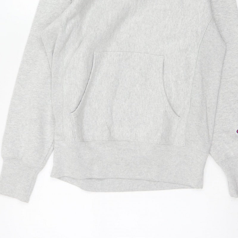 Champion Men’s Grey M Reverse Weave Logo Pullover Hoodie