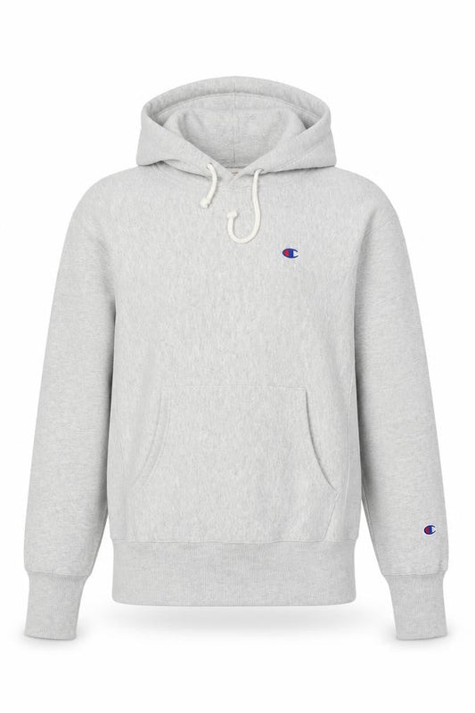 Champion Men’s Grey M Reverse Weave Logo Pullover Hoodie