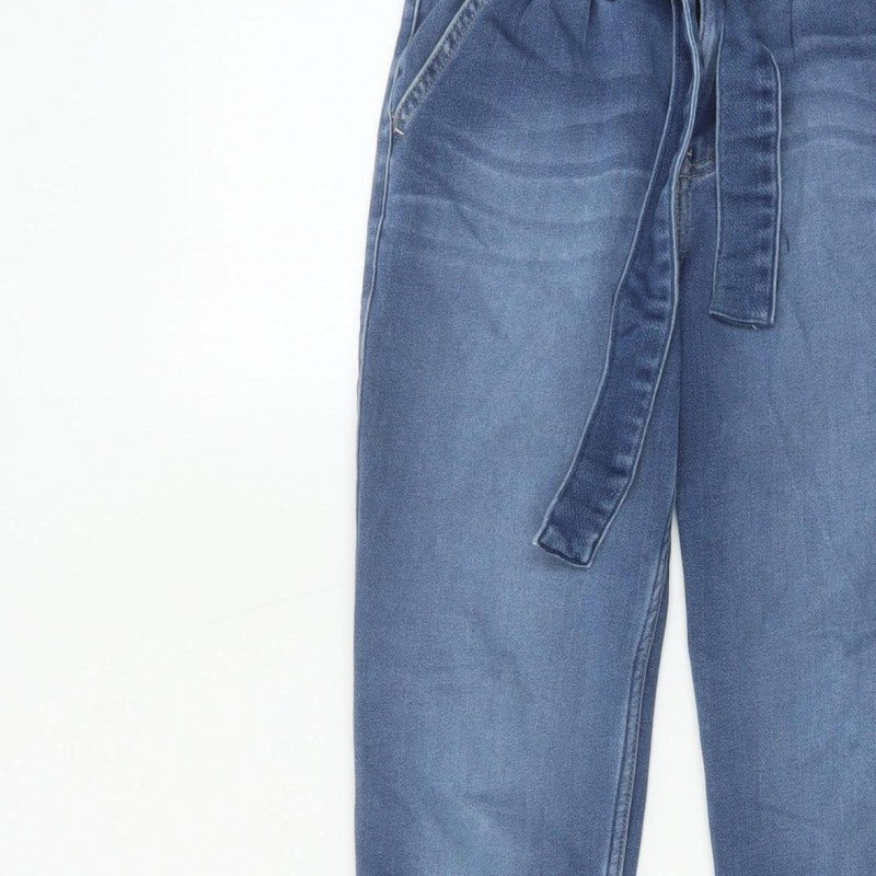 Abercrombie Kids Girls Blue 9-10 Years High-Rise Girlfriend Denim Trousers