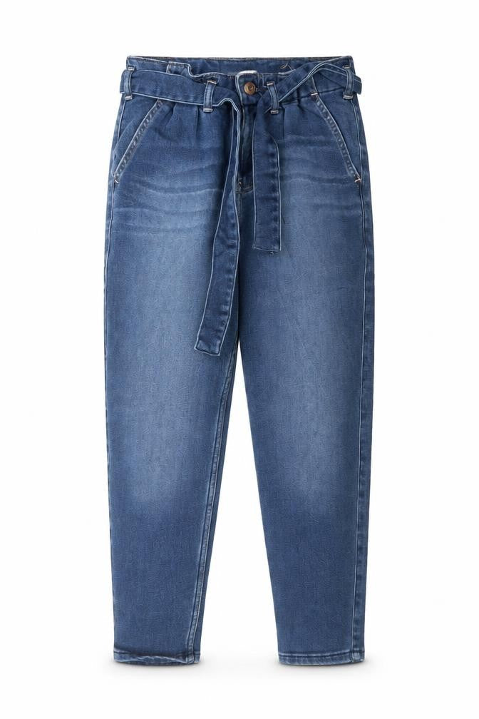 Abercrombie Kids Girls Blue 9-10 Years High-Rise Girlfriend Denim Trousers