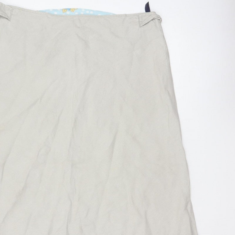 Boden Teens Beige A-Line Long Skirt Size 10 Lined Zip